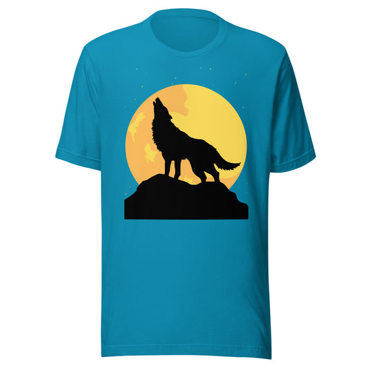 'Wolf & Moon' Unisex T-Shirt