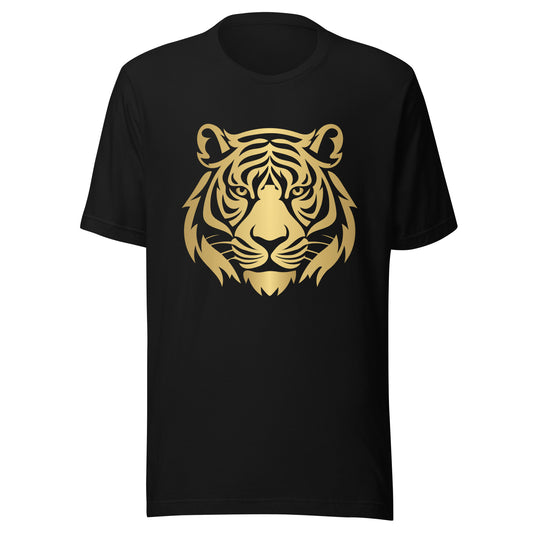 'Gold Tiger Face' Unisex T-Shirt